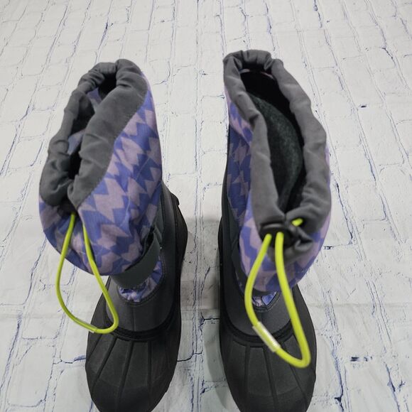 Columbia WOMENS YOUTH SZ 6 Powderbug Plus II Print Snow Boot Waterproof Purple - Picture 3 of 11